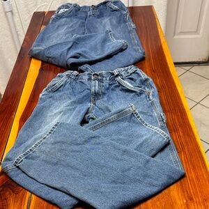 Child's Place Lot Of 2 Pair Relaxed Blue Jeans Z601